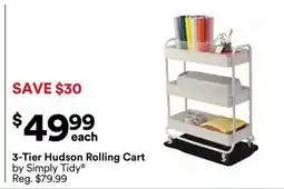 Michaels 3-Tier Hudson Rolling Cart by Simply Tidy offer