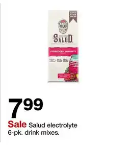Target Salud electrolyte 6-pk. drink mixes offer
