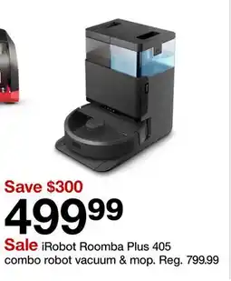 Target iRobot Roomba Plus 405 combo robot vacuum & mop offer