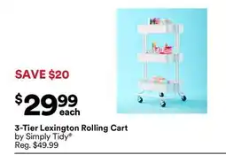 Michaels 3-Tier Lexington Rolling Cart by Simply Tidy offer