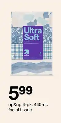 Target up&up 4-pk. 440-ct. facial tissue offer
