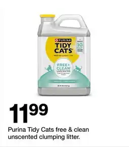 Target Purina Tidy Cats free & clean unscented clumping litter offer