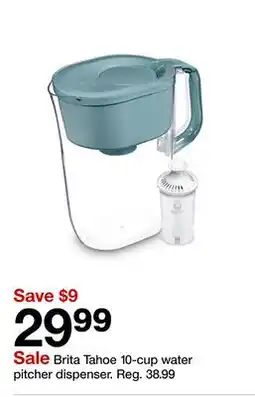 Target Brita Tahoe 10-cup water pitcher dispenser offer