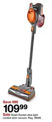 Target Shark Rocket ultra-light corded stick vacuum offer