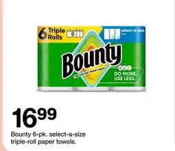 Target BOUNTY triple-roll paper towels offer