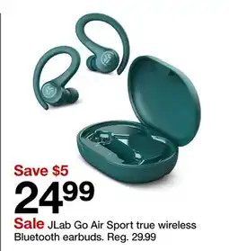 Target JLab Go Air Sport true wireless Bluetooth earbuds offer