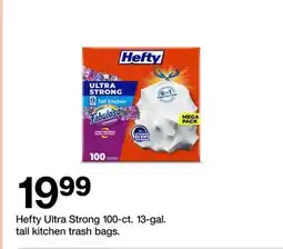 Target Hefty Ultra Strong 100-ct. 13-gal. tall kitchen trash bags offer