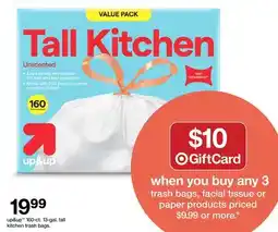 Target up&up 160-ct., 13-gal. tall kitchen trash bags offer