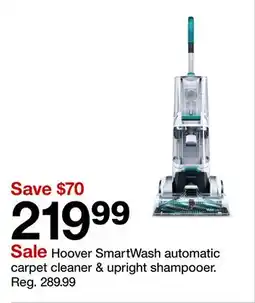 Target Hoover SmartWash automatic carpet cleaner & upright shampooer offer