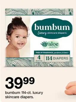 Target bumbum 114-ct. luxury skincare diapers offer