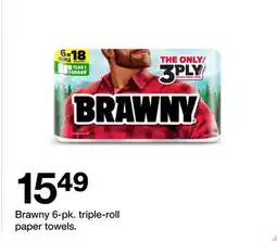 Target Brawny 6-pk. triple-roll paper towels offer