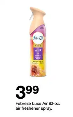 Target Febreze Luxe Air 8.1-oz. air freshener spray offer