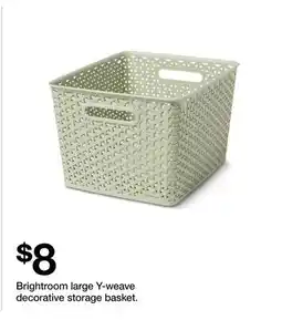 Target Brightroom large Y-weave decorative storage basket offer