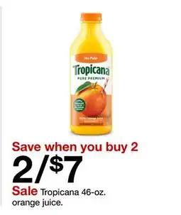 Target Tropicana 46-oz. orange juice offer