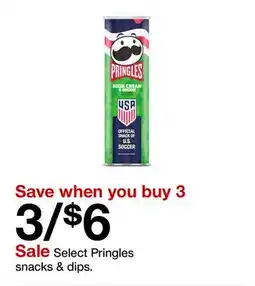 Target Select Pringles snacks & dips offer