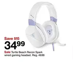 Target Sale Turtle Beach Recon Spark wired gaming headset offer