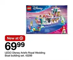 Target LEGO Disney Ariel's Royal Wedding Boat building set offer