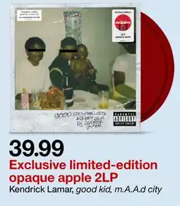 Target Kendrick Lamar, good kid, m.A.A.d city offer