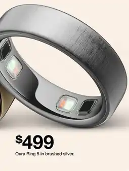 Target Oura Ring 5 in brushed silver offer