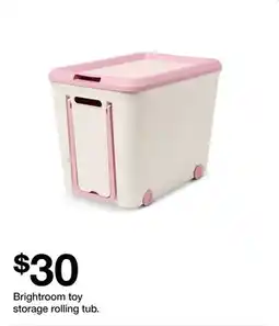 Target Brightroom toy storage rolling tub offer