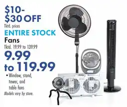 Boscov's ENTIRE STOCK Fans offer