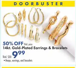 Boscov's 14kt. Gold-Plated Earrings & Bracelets offer