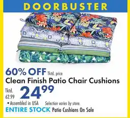 Boscov's Clean Finish Patio Chair Cushions offer