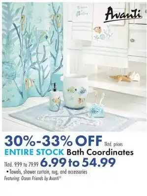 Boscov's ENTIRE STOCK Bath Coordinates offer