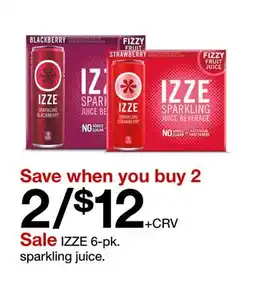 Target IZZE 6-pk. sparkling juice offer