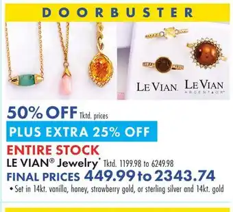 Boscov's LE VIAN Jewelry offer
