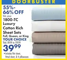 Boscov's 1800-TC Da Luxury Cotton Rich Sheet Sets offer