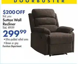 Boscov's Sutton Wall Recliner offer