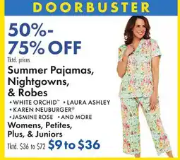 Boscov's Summer Pajamas, Nightgowns, & Robes offer