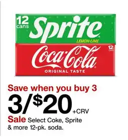 Target Select Coke, Sprite & more 12-pk. soda offer