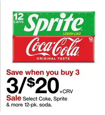 Target Select Coke, Sprite & more 12-pk. soda offer