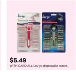 CVS ALL Lov'yc disposable razors offer