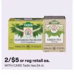 CVS WITH CARD Tadin tea 24 ct offer