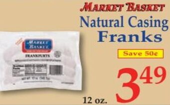 DeMoulas Market Basket Natural Casing Franks offer
