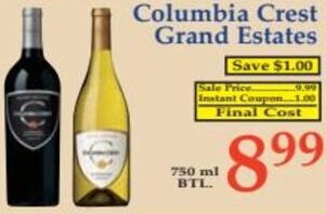 DeMoulas Market Basket Columbia Crest Grand Estates offer