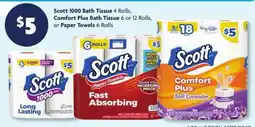 Family Dollar Scott Bath Tissue Or Paper Towels offer