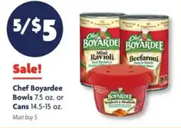Family Dollar Chef Boyardee Bowls or Cans offer