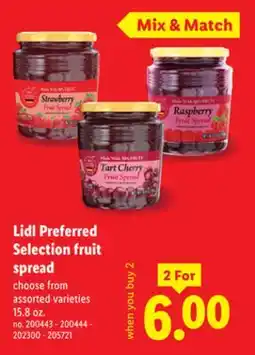 Lidl Lidl Preferred Selection fruit spread offer