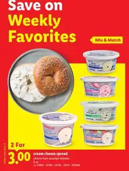 Lidl cream cheese spread offer