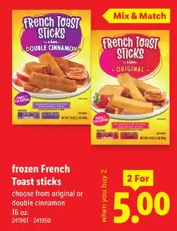 Lidl Frozen French Toast sticks offer