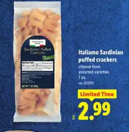 Lidl Italiamo Sardinian puffed crackers offer
