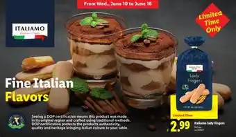 Lidl Italiamo lady fingers offer