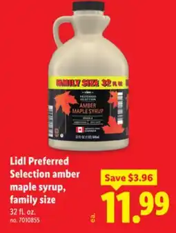 Lidl Lidl Preferred Selection amber maple syrup, family size offer