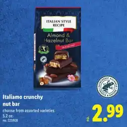 Lidl Italiamo crunchy nut bar offer