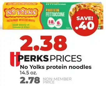 Hy-Vee No Yolks protein noodles offer