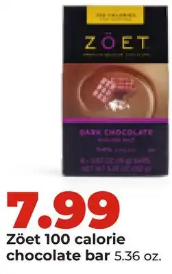 Hy-Vee Zöet 100 calorie chocolate bar offer